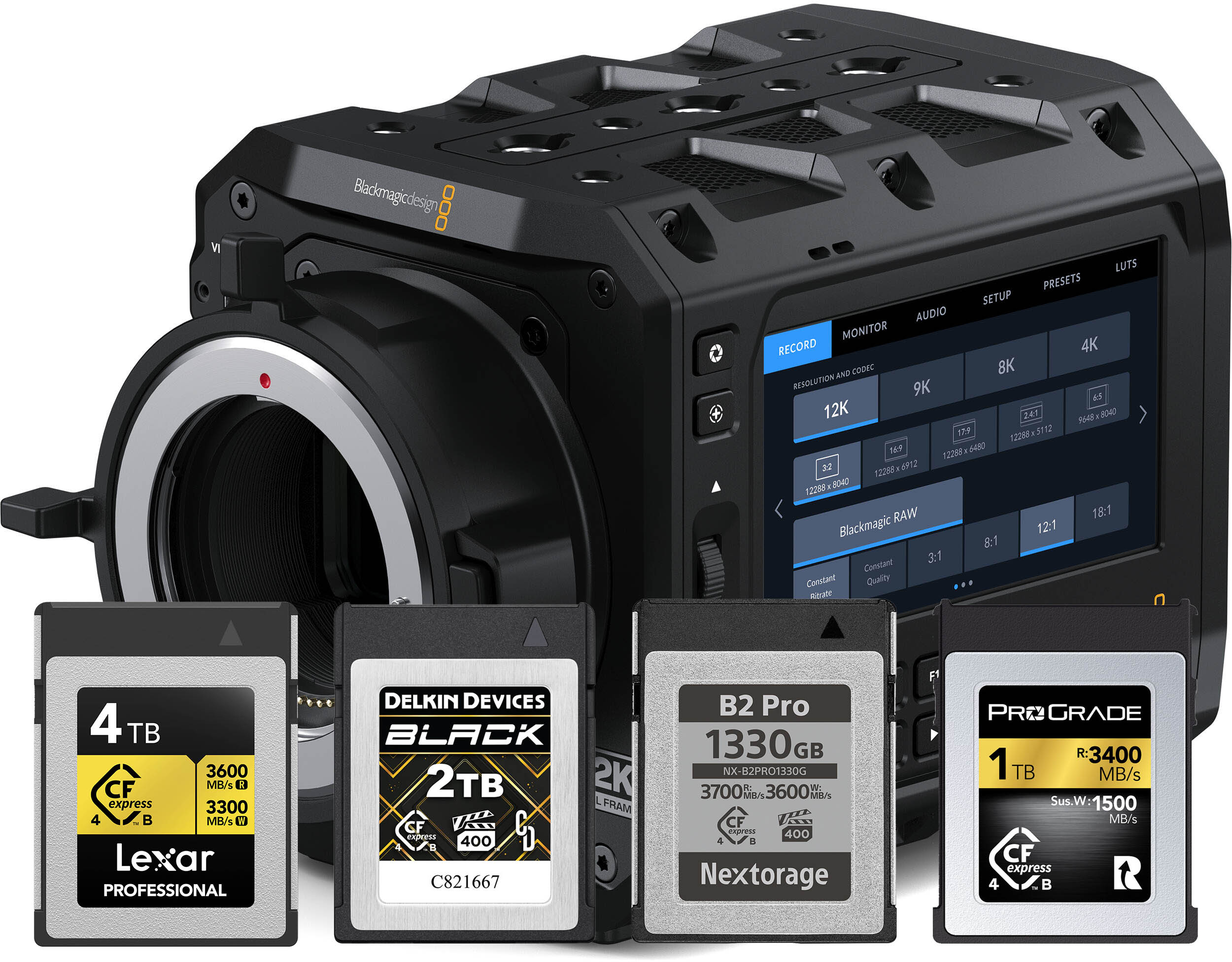 Blackmagic PYXIS 12K Supported Memory Cards