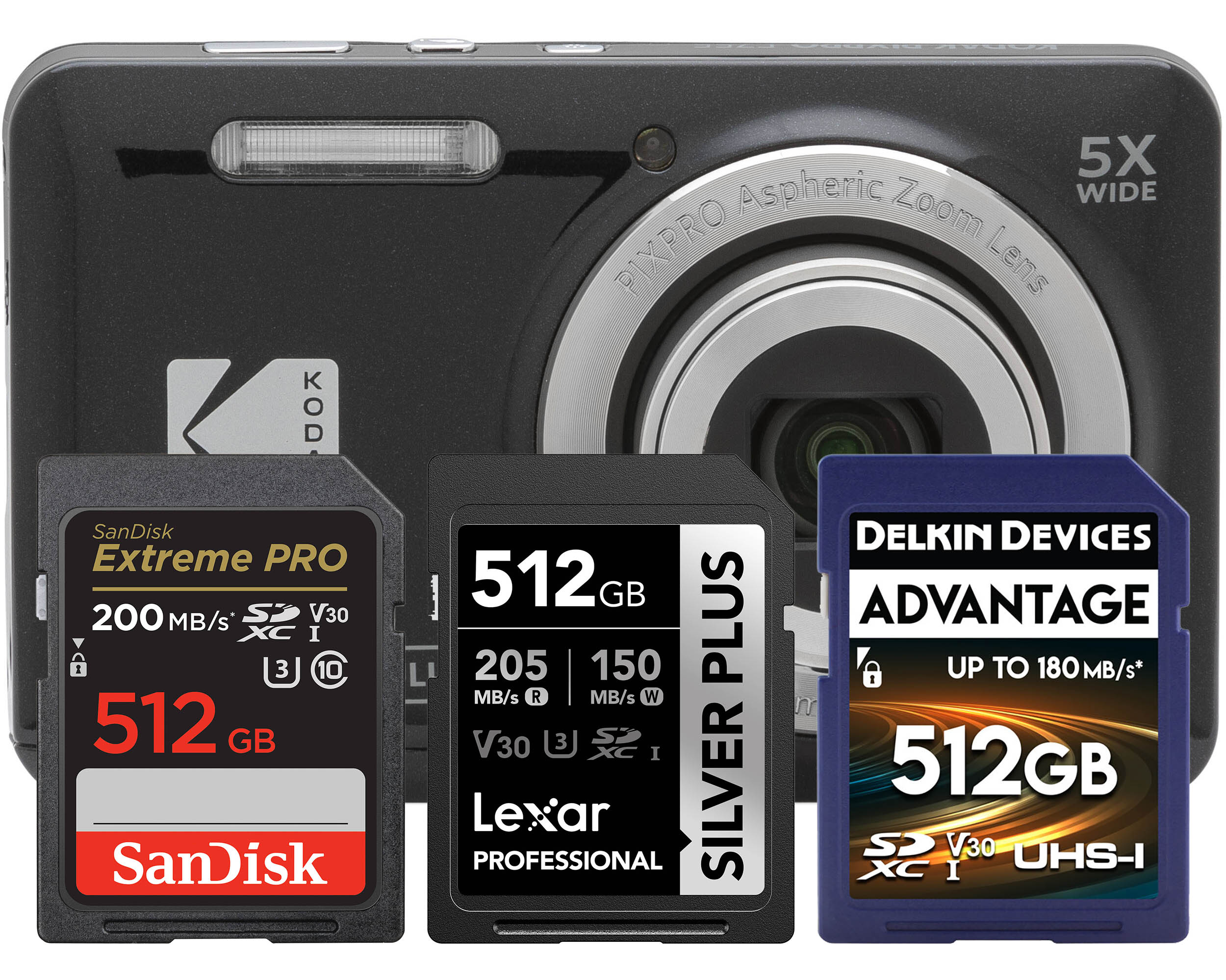 Kodak Pixpro FZ55 16MP Zoom optique 5X Caméra noire Kodak Pixpro FZ55 16MP Zoom optique 5X Caméra noire
