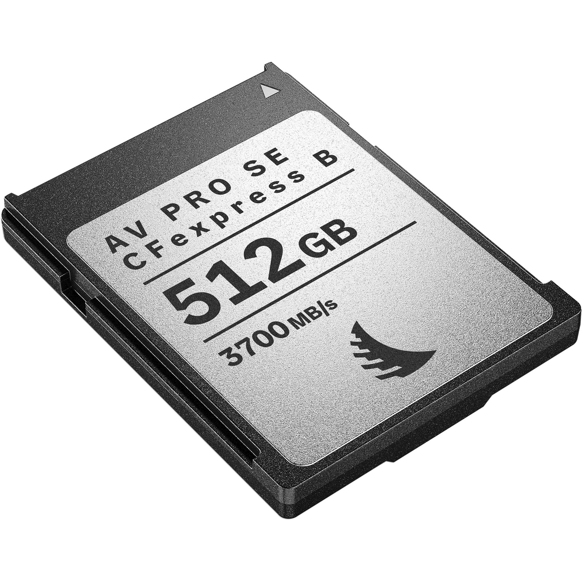 Angelbird 512GB AV PRO SE CFexpress v4 Type B Memory Card Front Angle Flat