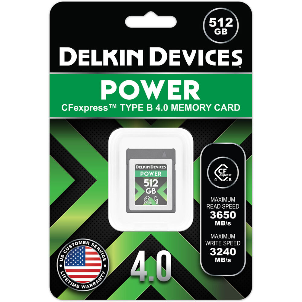 Delkin Devices 512GB POWER 4.0 CFexpress Type B Memory Card
