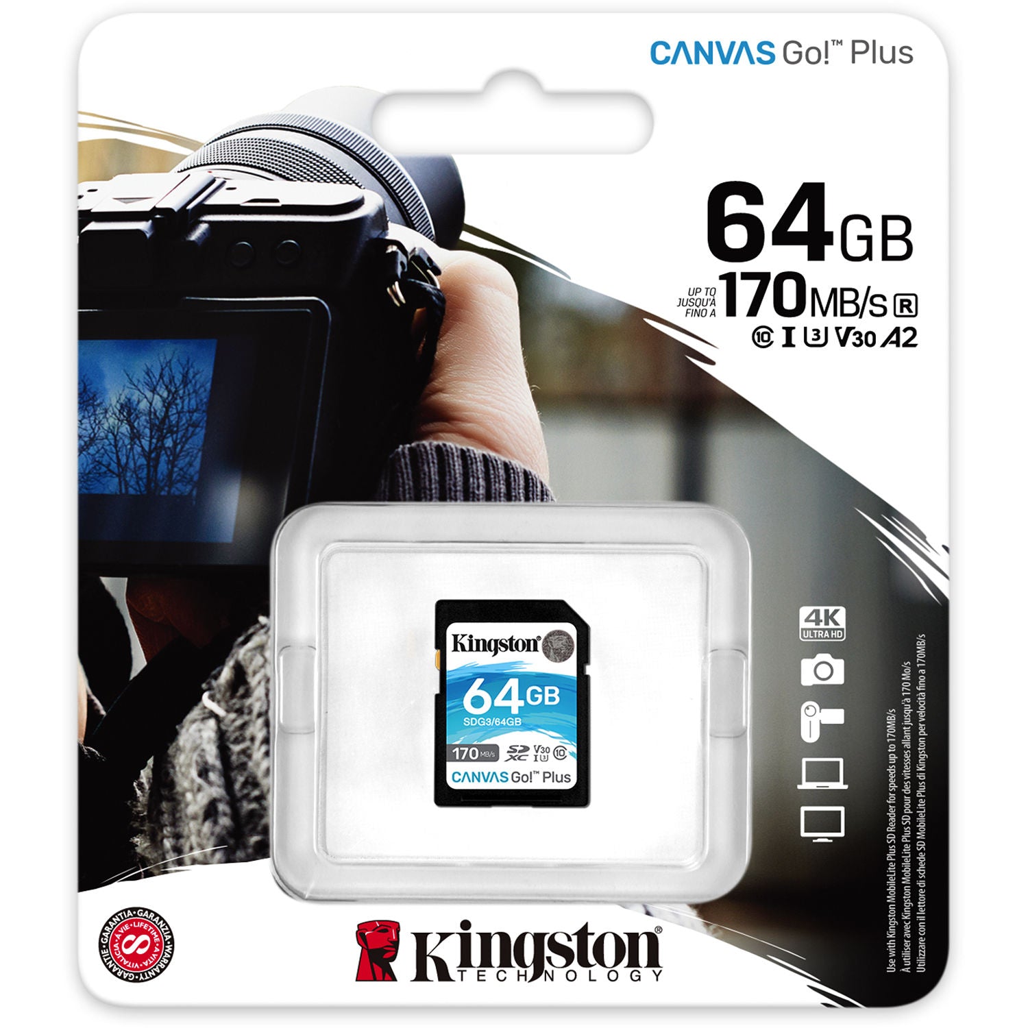 Kingston 64GB Canvas Go! Plus UHS-I SDXC Memory Card