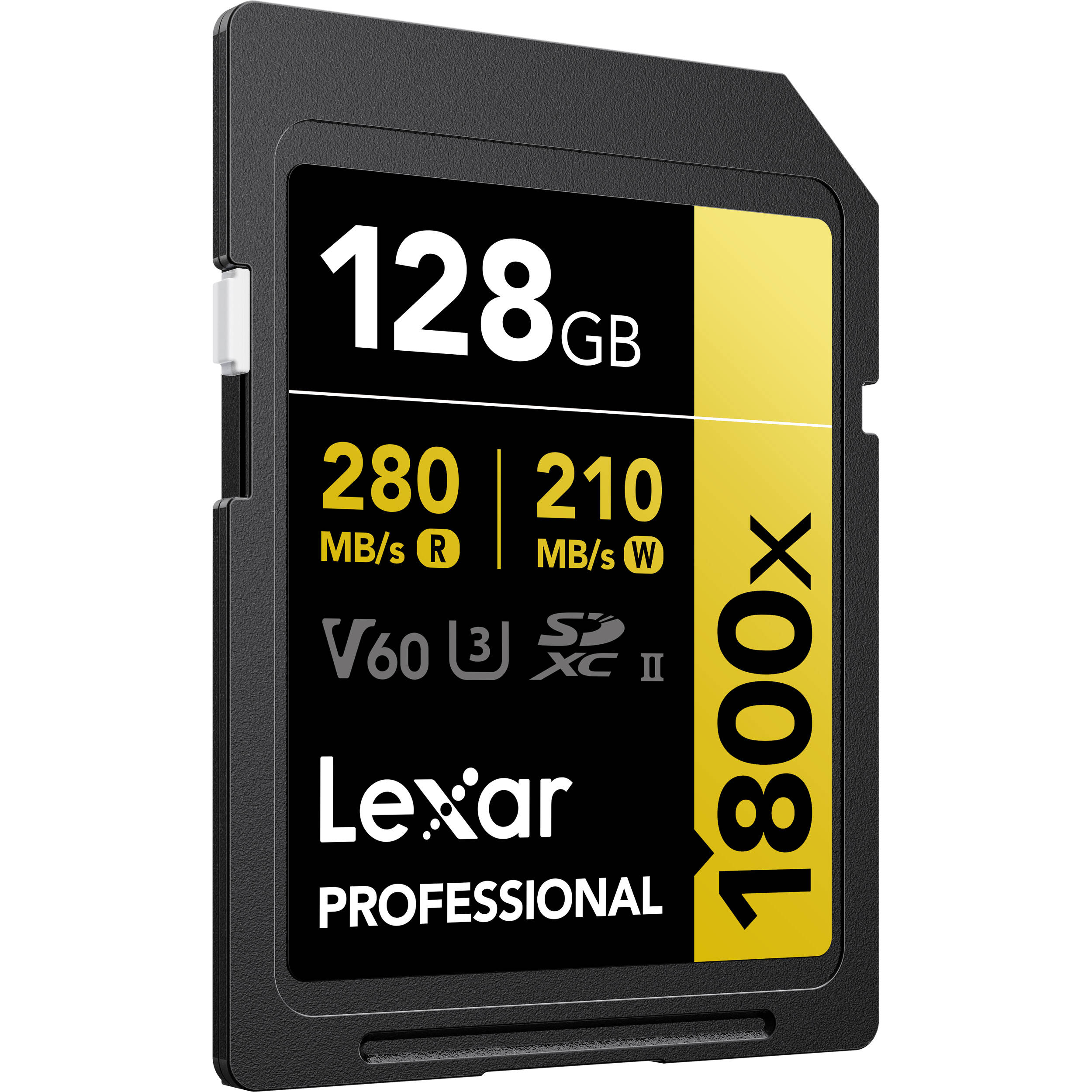 Lexar 128GB Professional 1800x UHS-II SDXC Memory Card (GOLD Series)