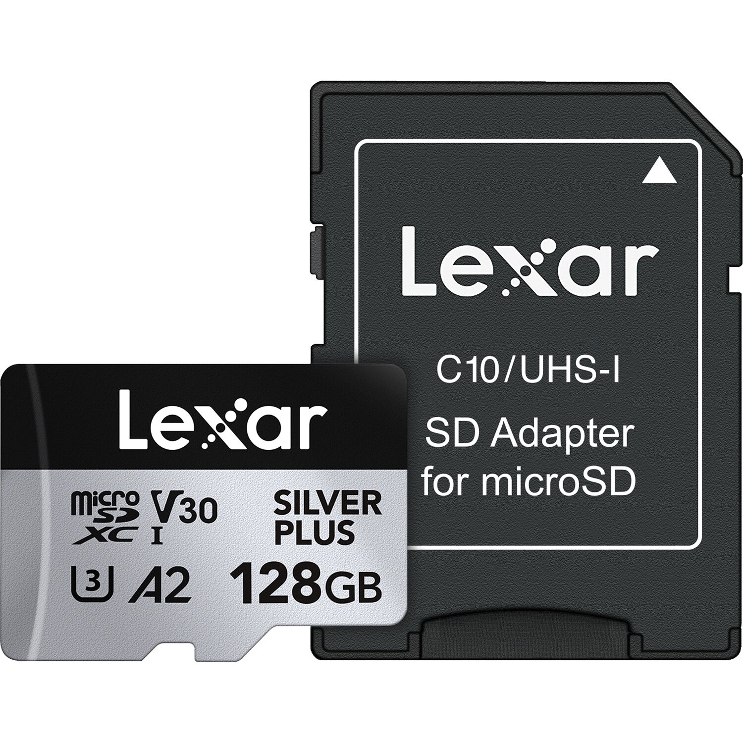 Lexar 128GB Professional SILVER PLUS UHS-I microSDXC Memory Card with SD Adapter
