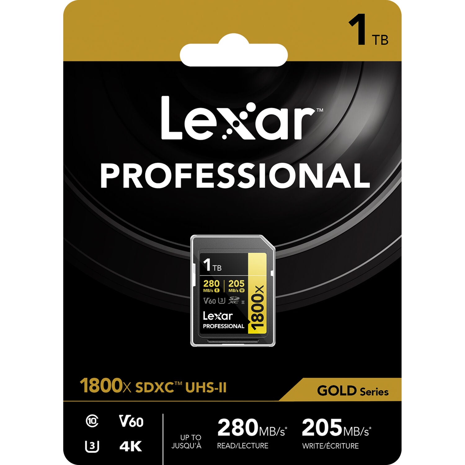 Lexar 1TB Professional 1800x UHS-II SDXC Memory Card (GOLD Series)