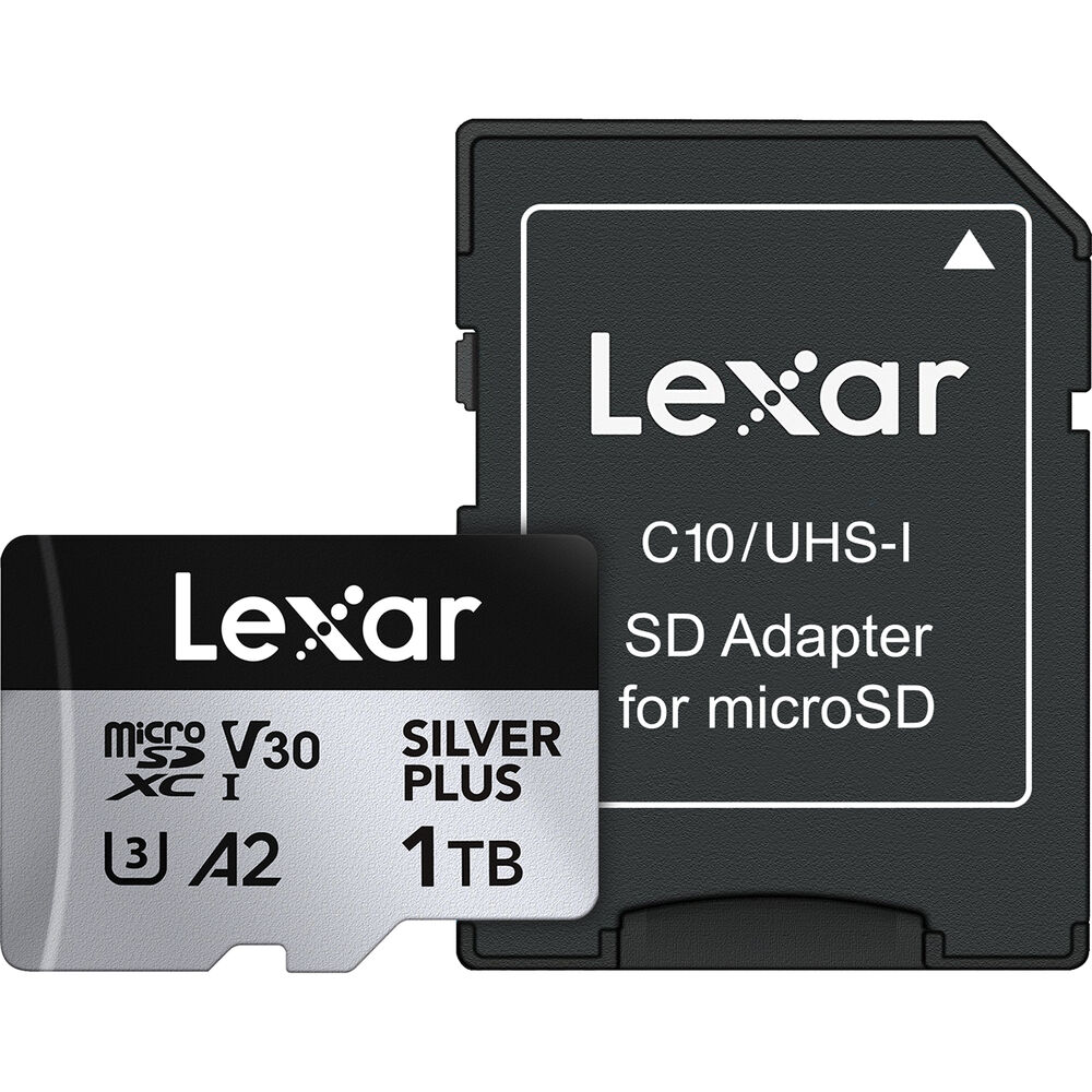 Lexar 1TB Professional SILVER PLUS UHS-I microSDXC Memory Card with SD Adapter