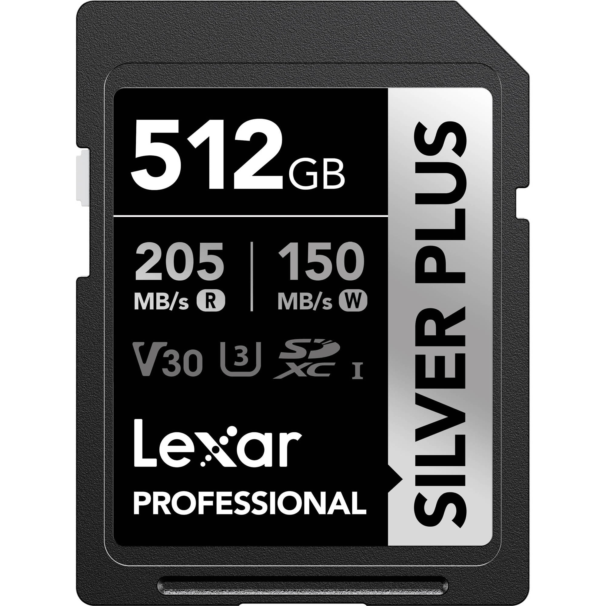 Lexar 512GB Professional SILVER PLUS UHS-I SDXC Memory Card