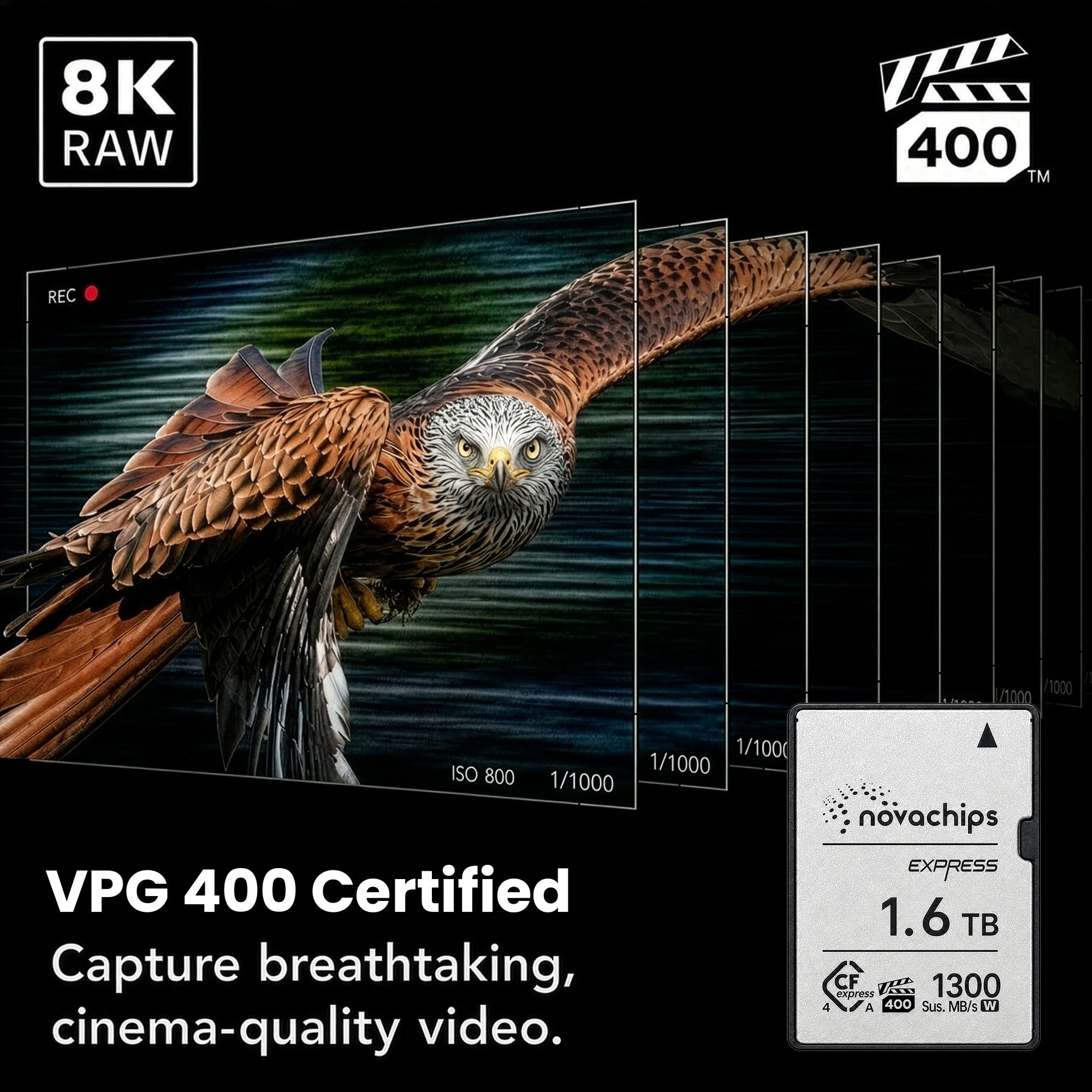 Novachips 1.6TB Express CFexpress 4.0 Type A Memory Card VPG 400