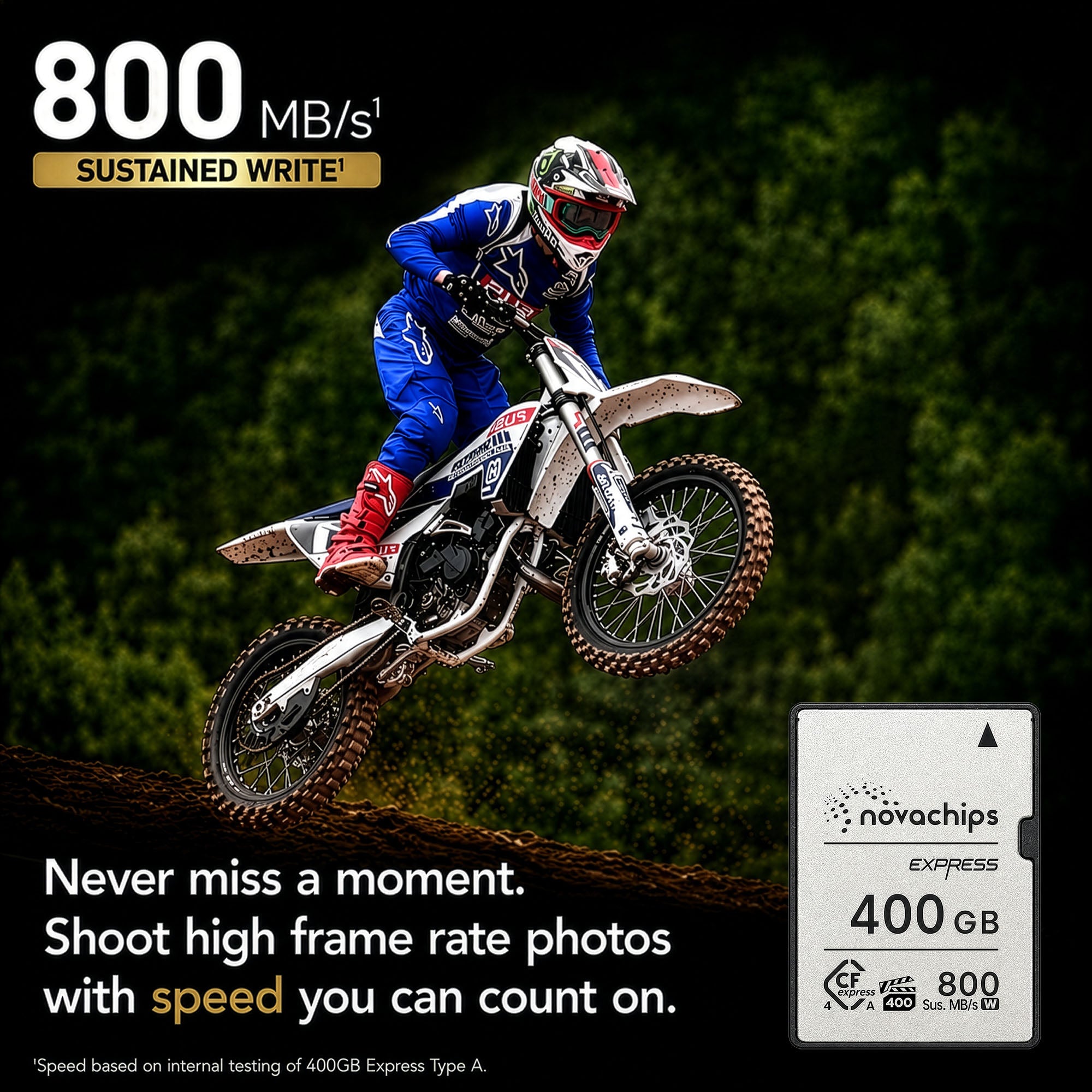 Novachips 400GB Express CFexpress 4.0 Type A Memory Card High Frame Rate