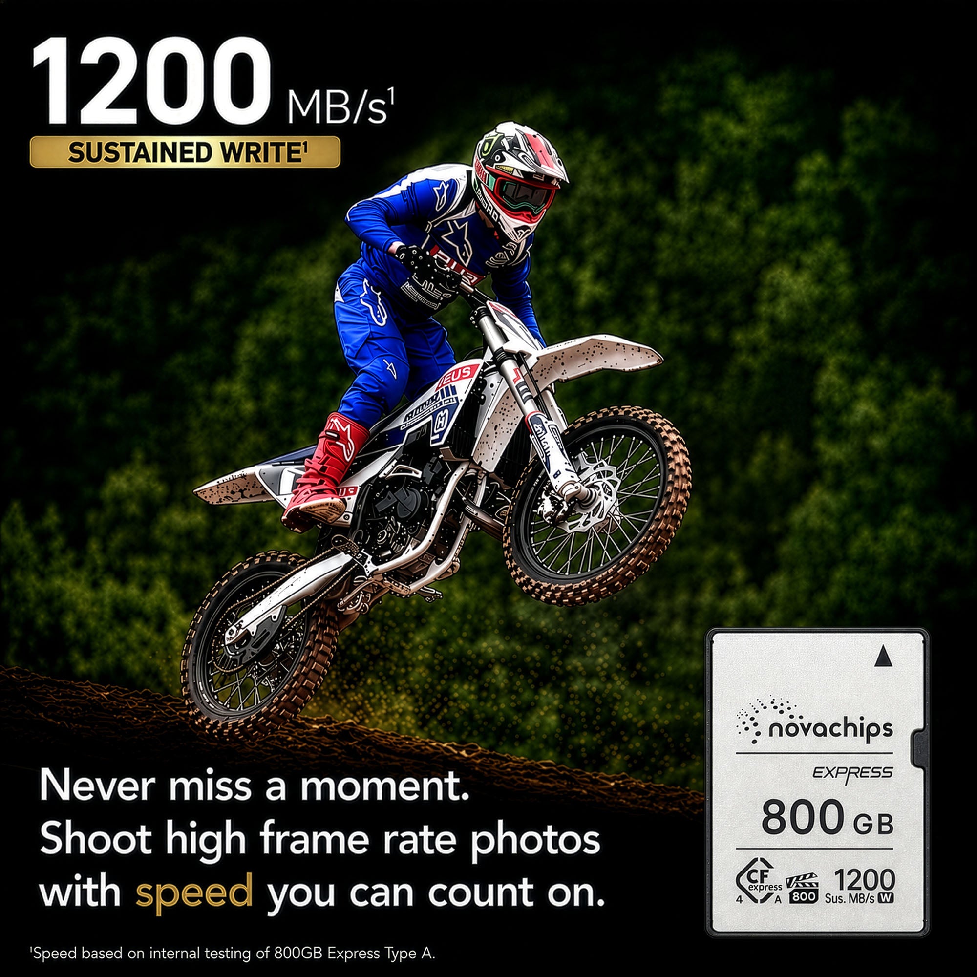 Novachips 800GB Express CFexpress 4.0 Type A Memory Card High Frame Rate