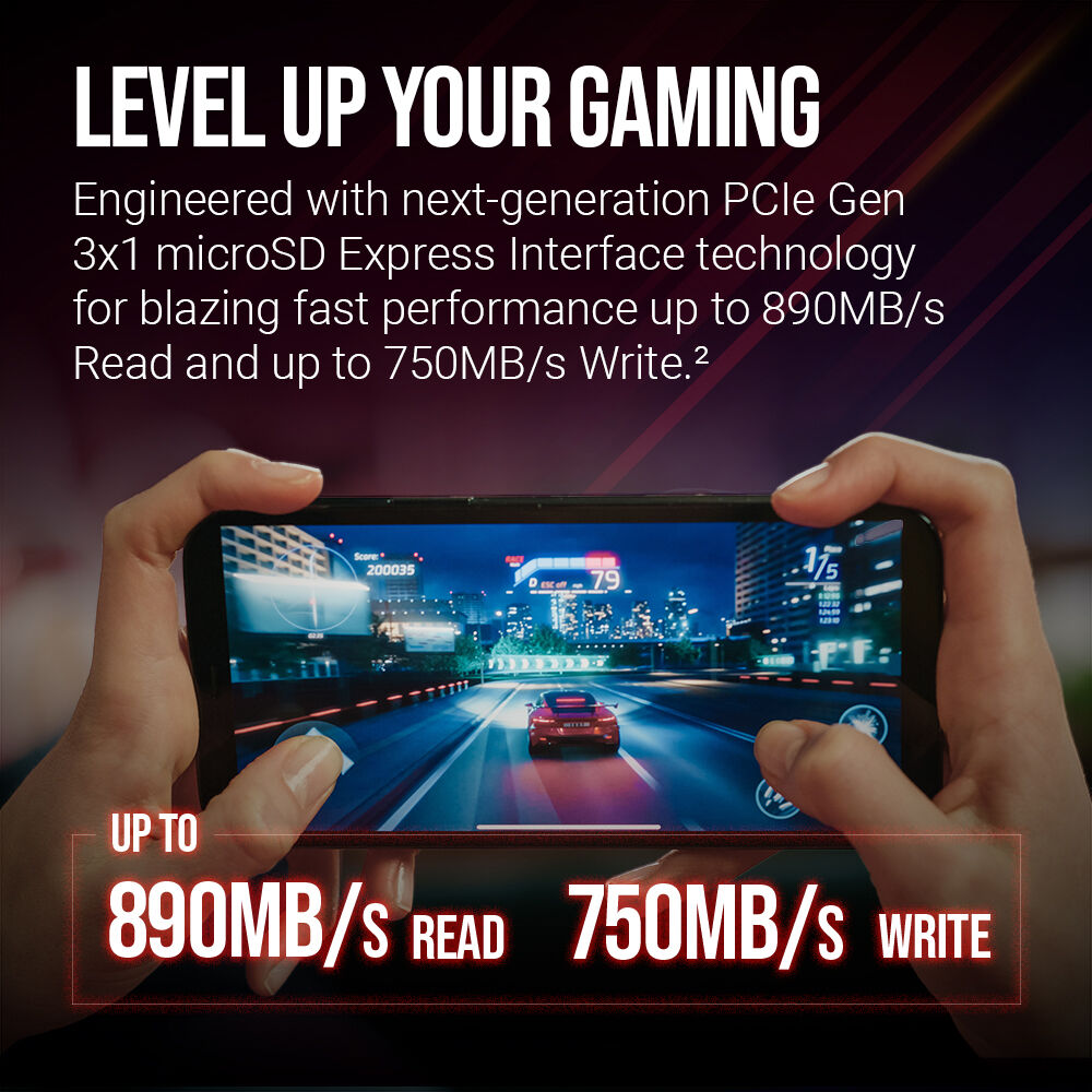 PNY microSD Express Memory Card ead and Write Speeds