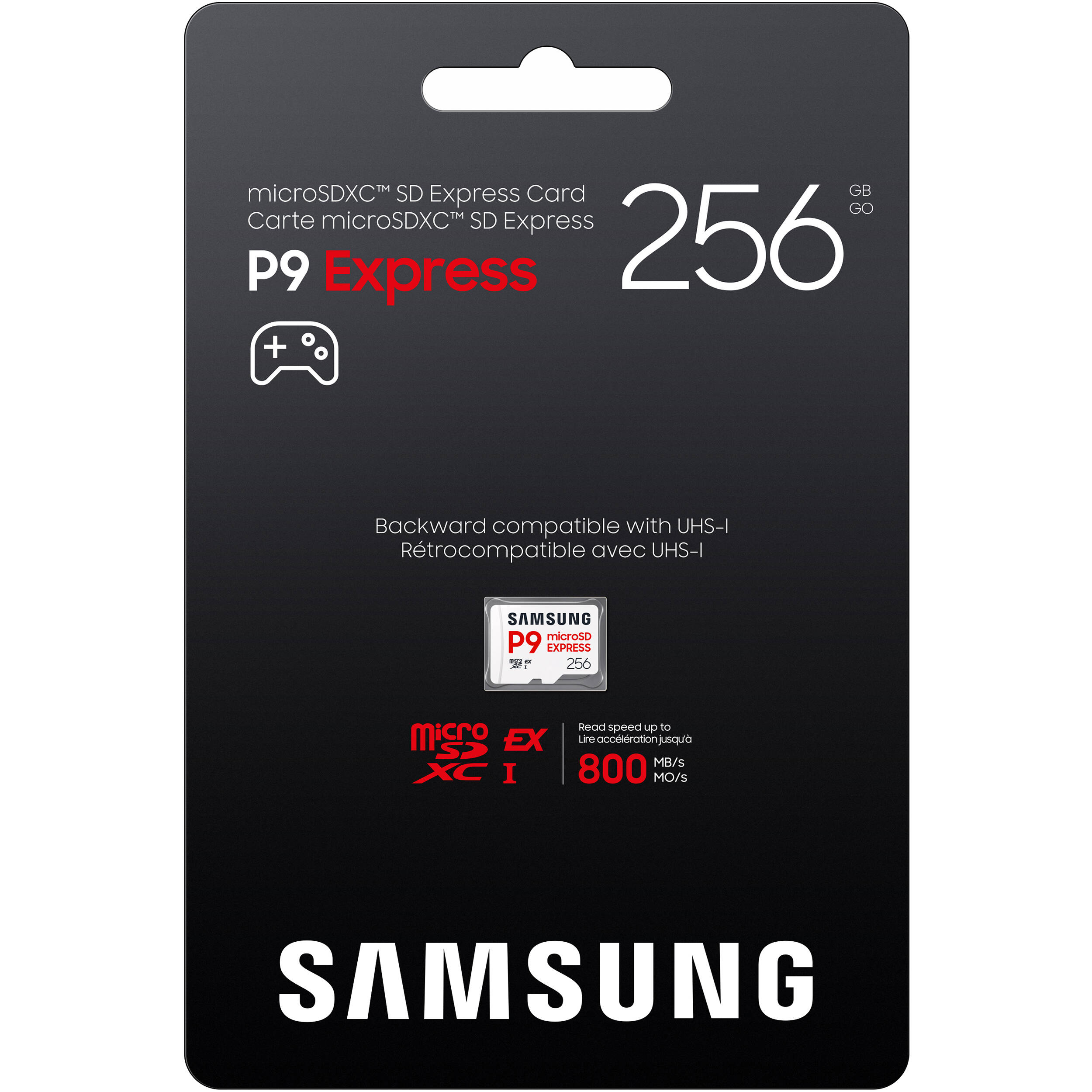 Samsung 256GB P9 microSD Express Memory Card Packaging