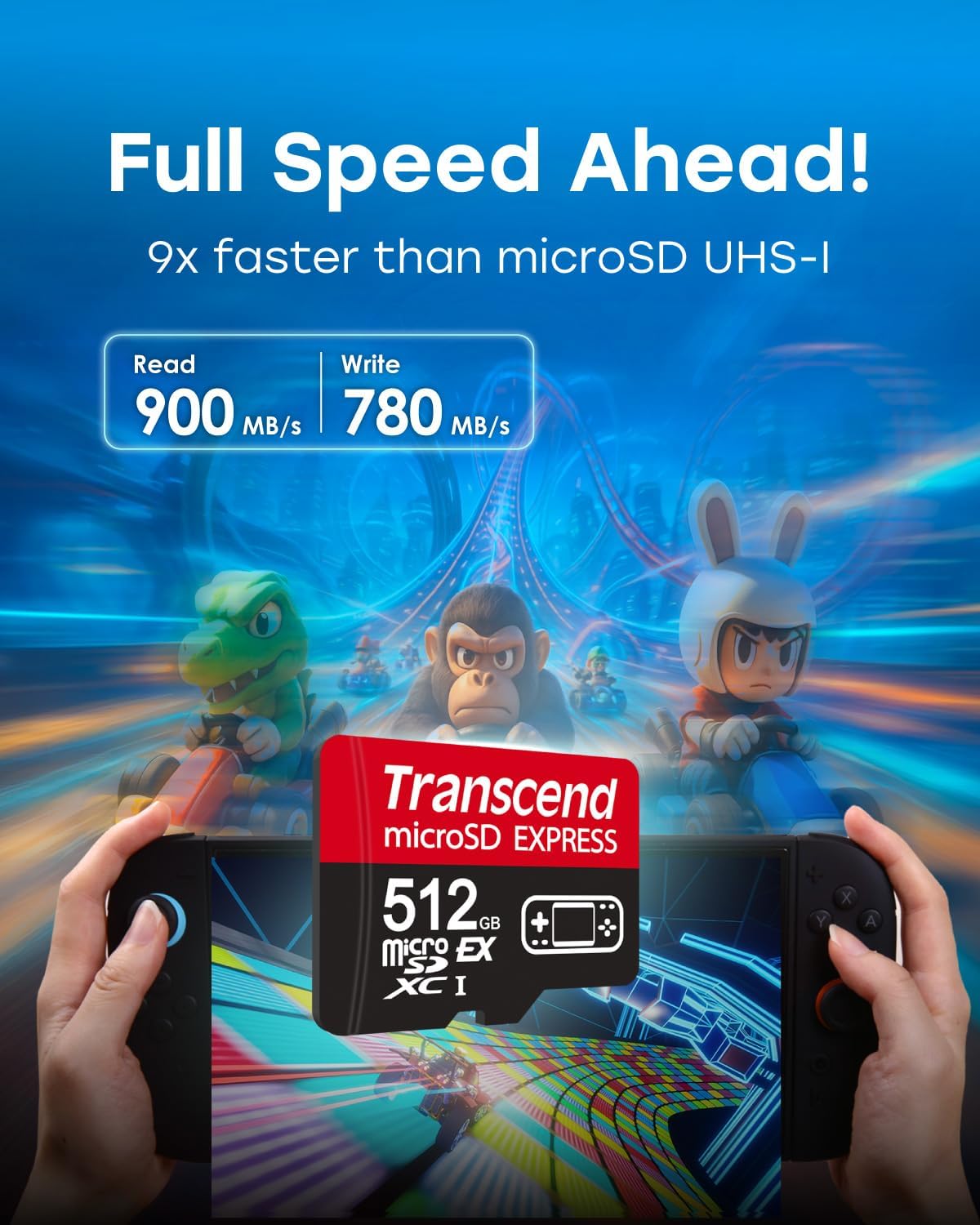 Transcend 512GB USD710S microSD Express Memory Card Read and Write Speeds