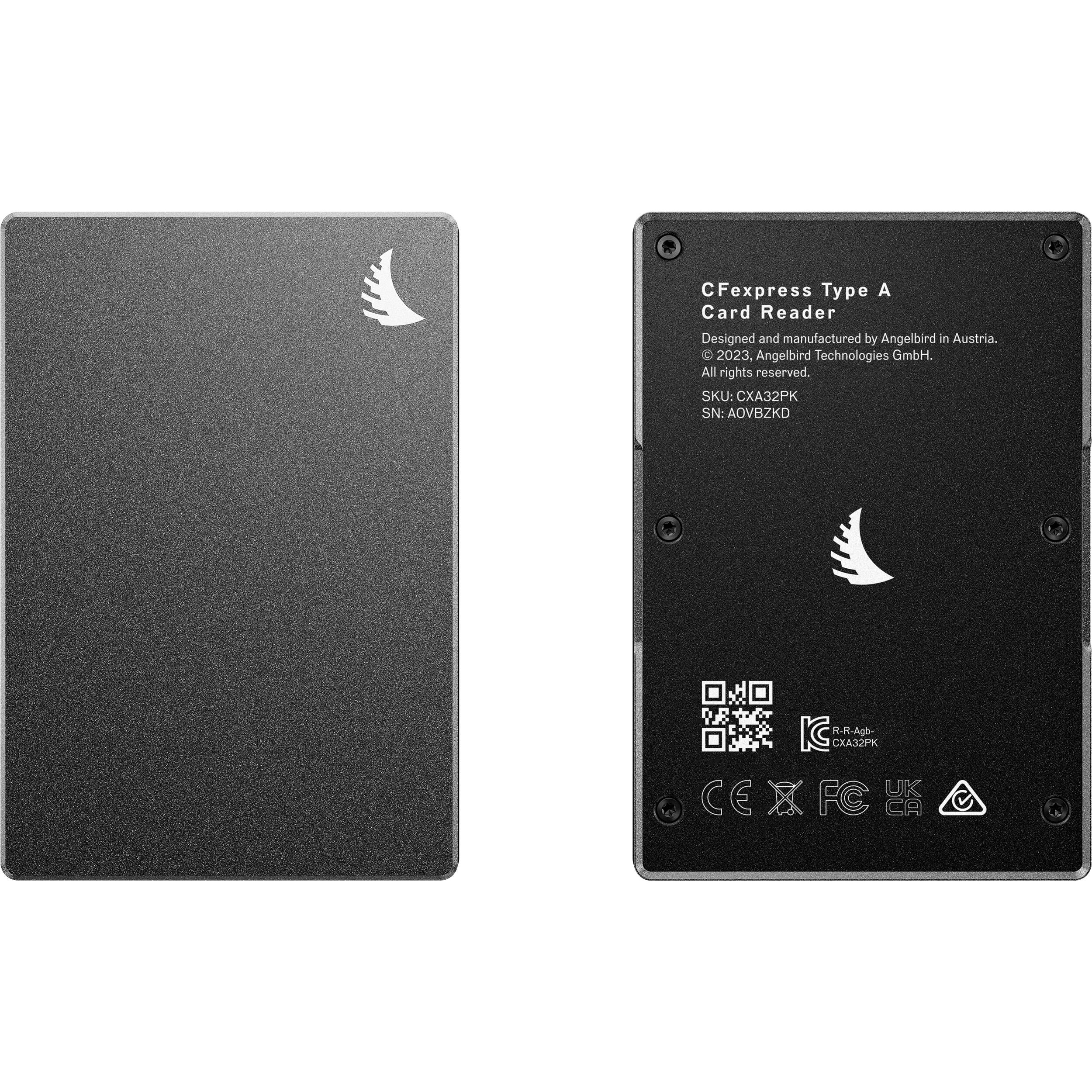 Angelbird CFexpress Type A Card Reader Top and Bottom