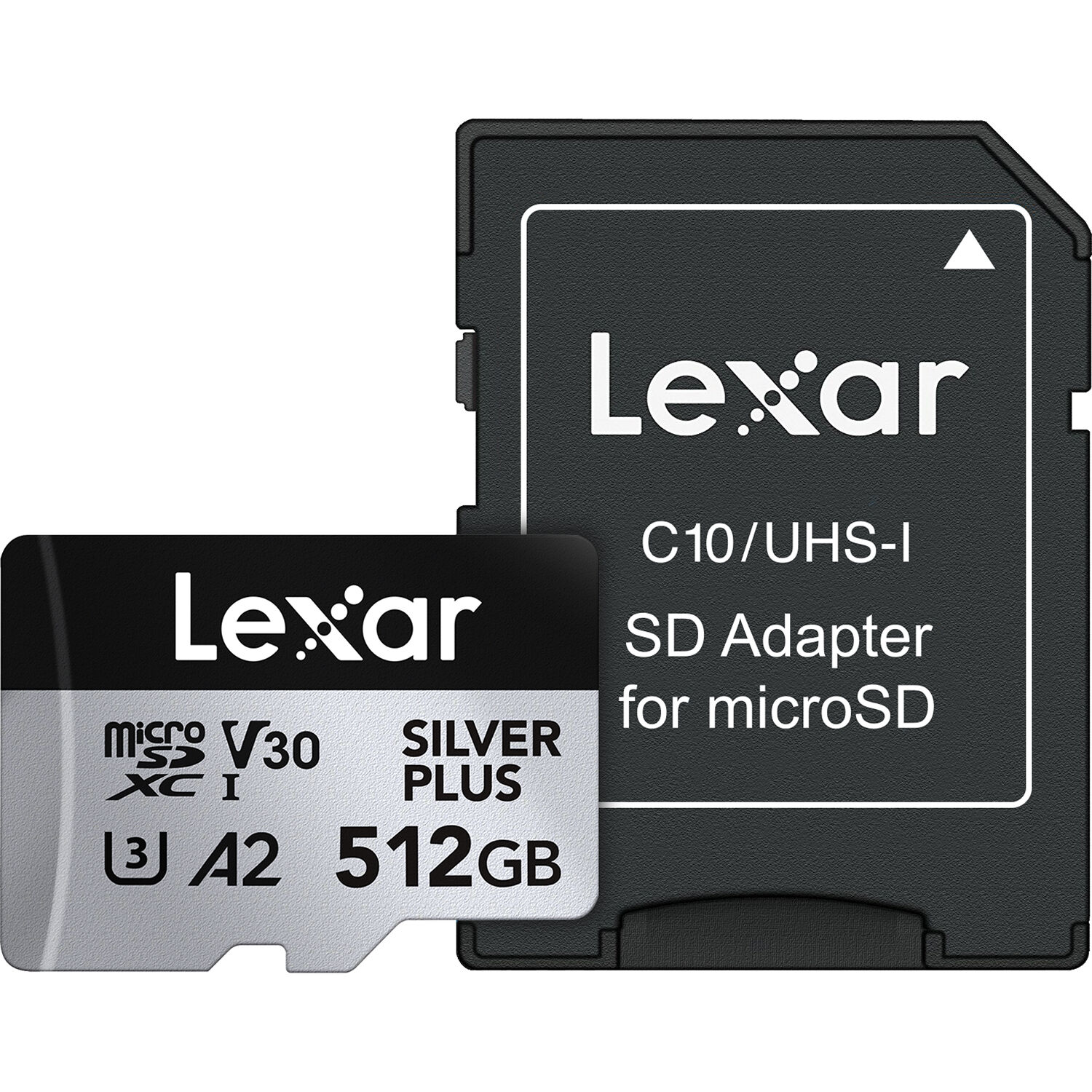 Lexar 512GB Professional SILVER PLUS UHS-I microSDXC Memory Card with SD Adapter