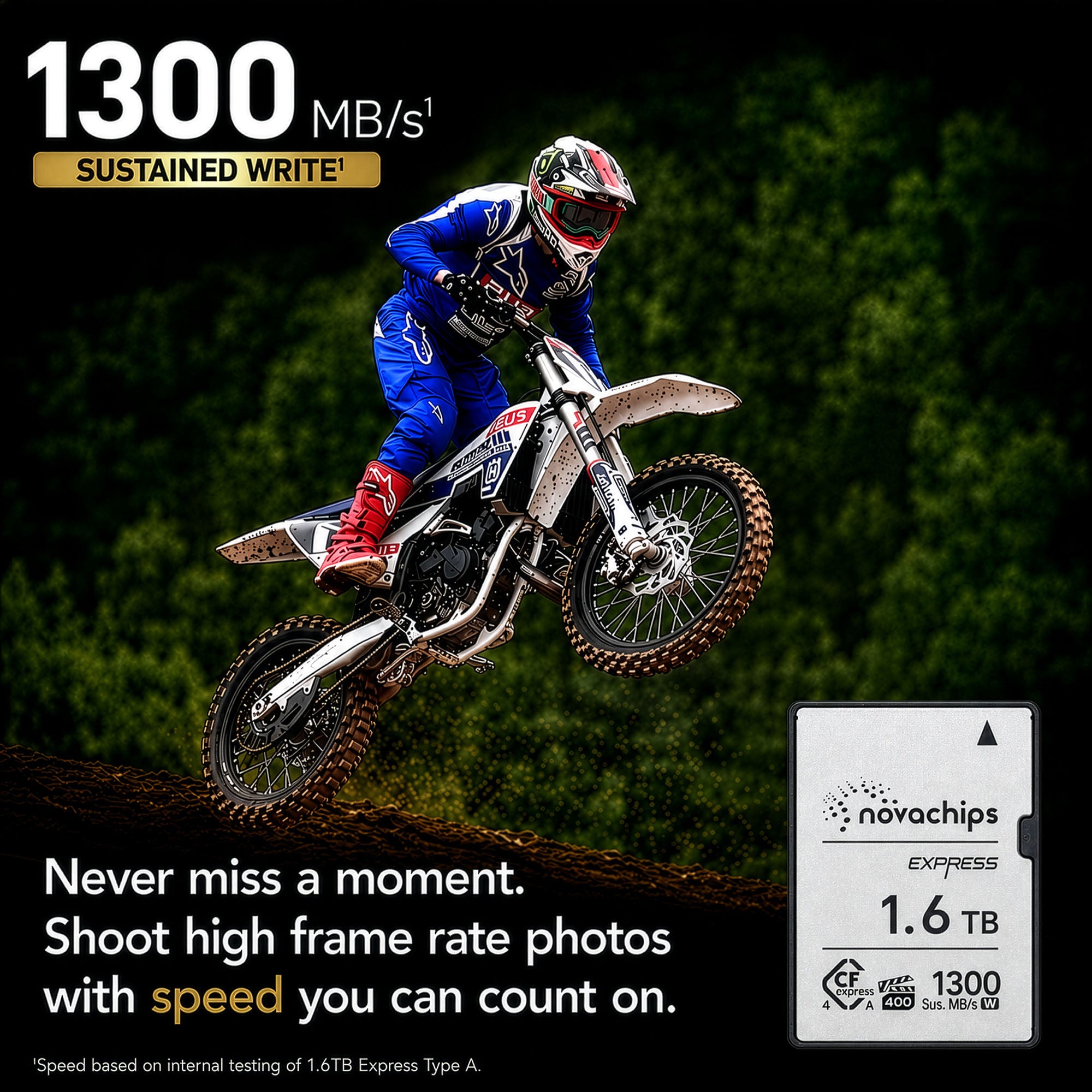 Novachips 1.6TB Express CFexpress 4.0 Type A Memory Card High Frame Rate