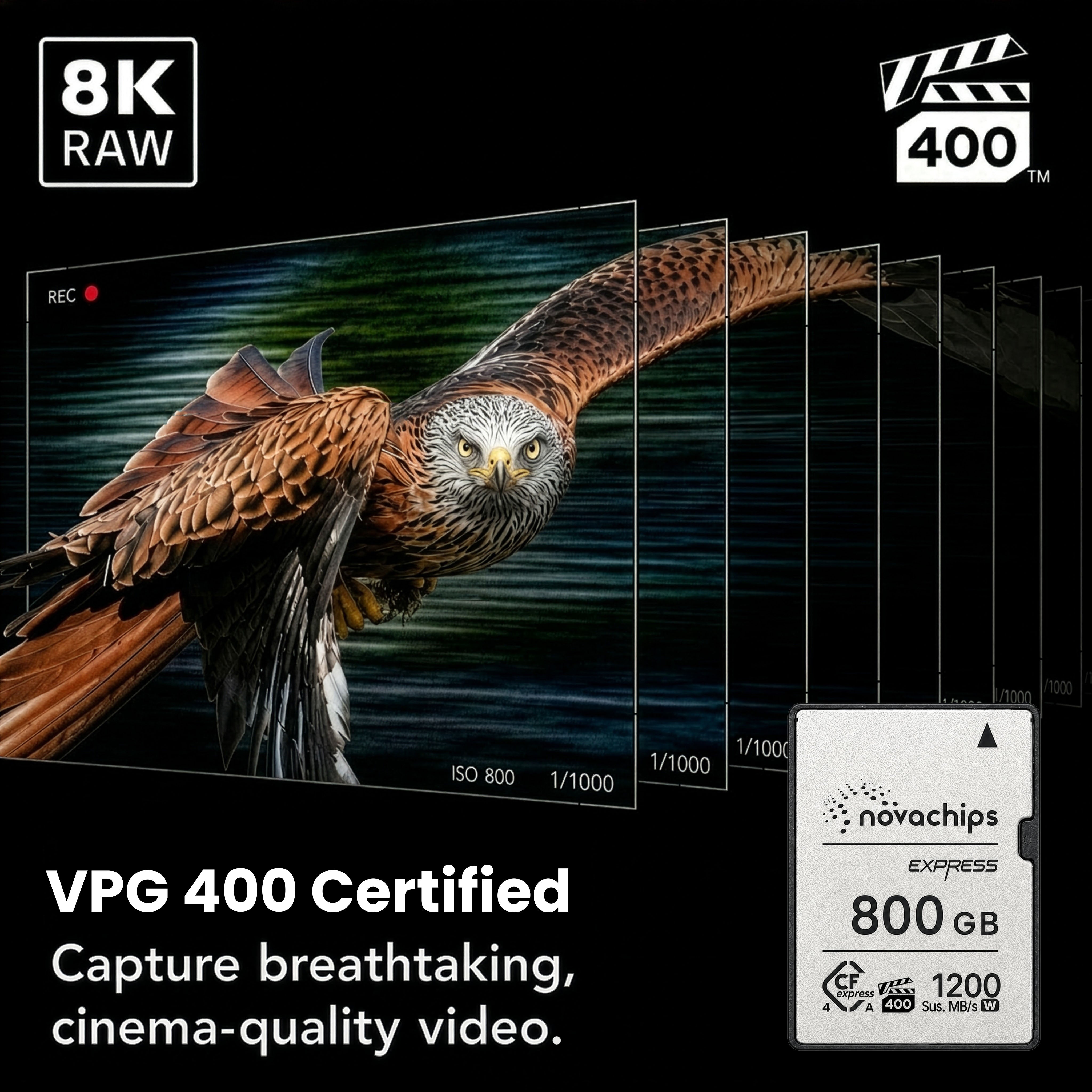 Novachips 800GB Express CFexpress 4.0 Type A Memory Card VPG 400