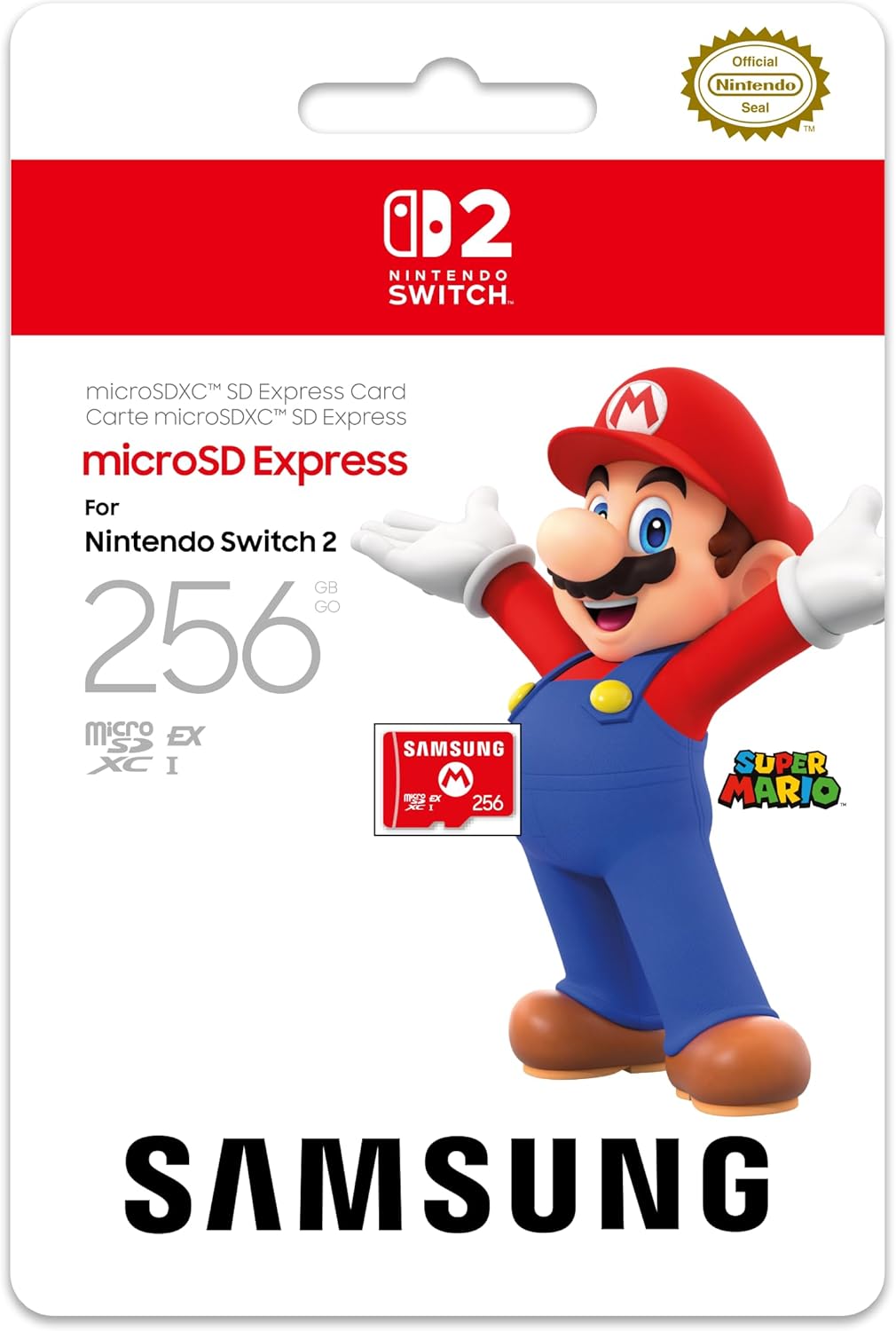 Samsung microSD Express Card 256GB for Nintendo Switch 2 in Packaging